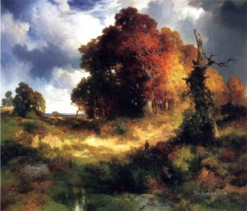 地味なシーン Painting - 秋の風景 トーマス・モラン